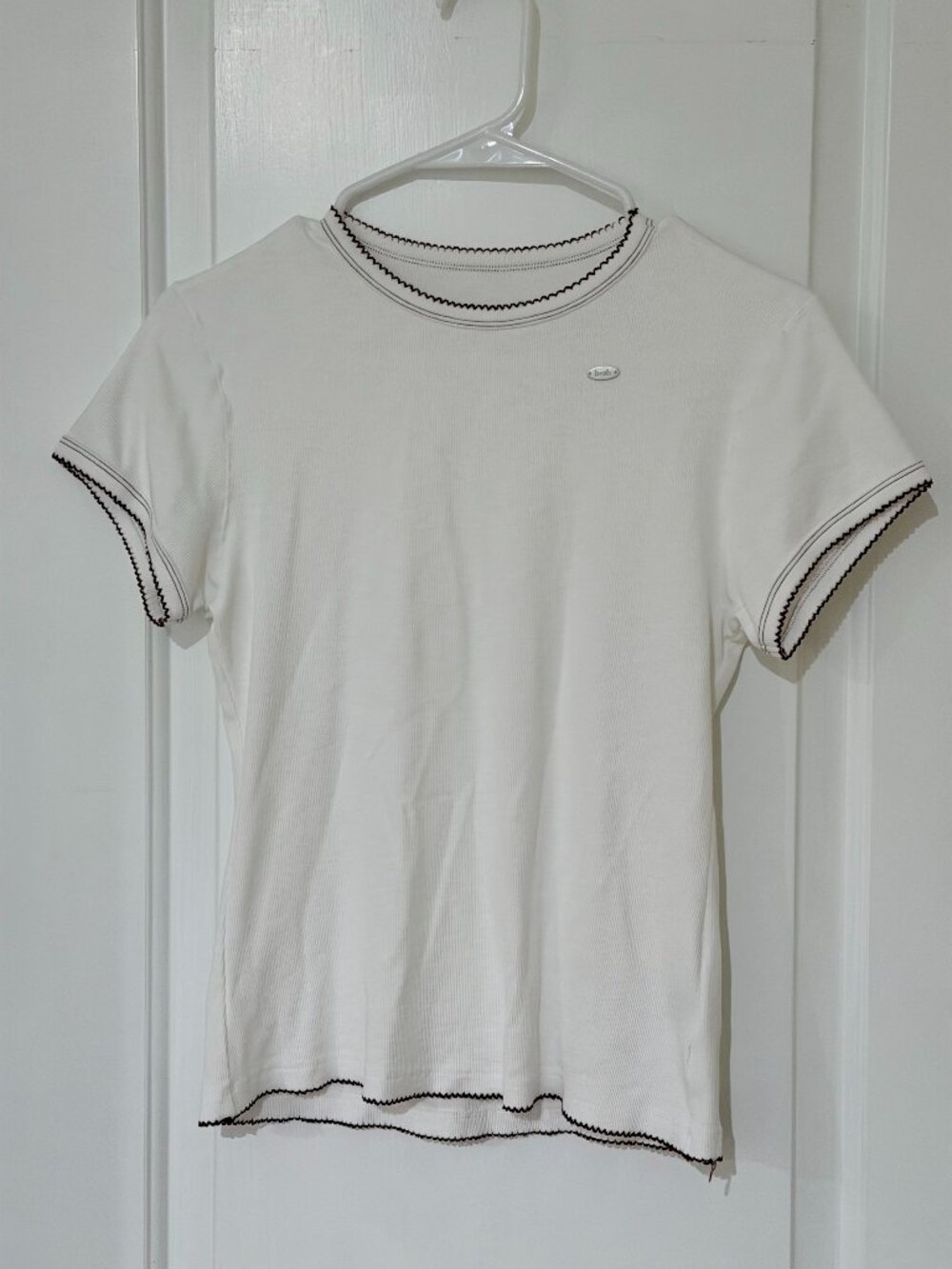 B+AB Women's Short Sleeve T-shirt, White, Size L